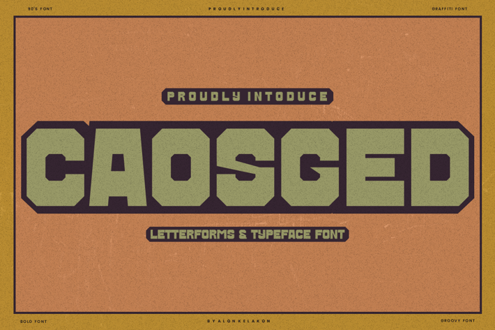 Caosged - Retro & Rough Font