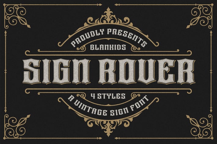 Sign Rover a Vintage Sign Font