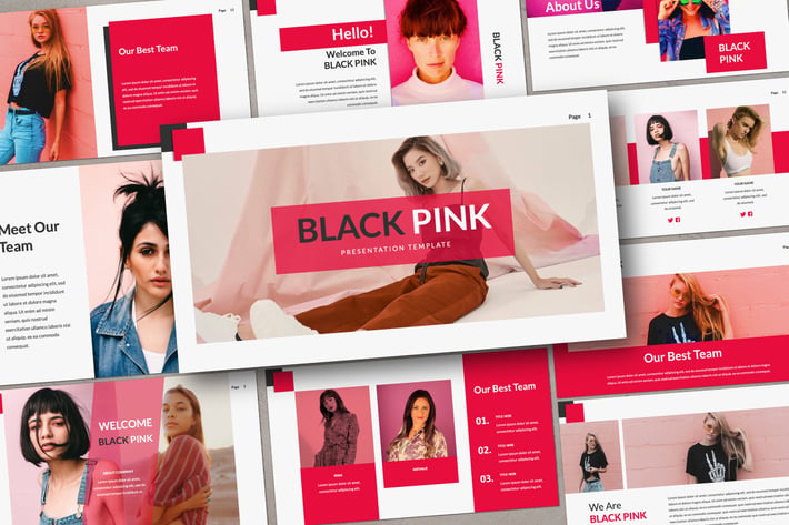 Black Pink Presentation Template