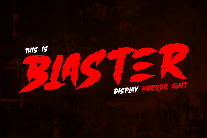 Blaster - Display horror font