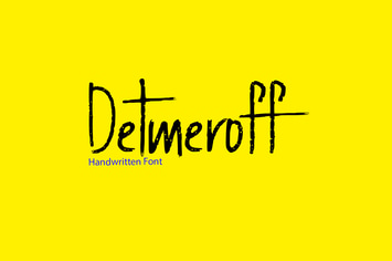 Detmeroff - Unique Handwritten / Display Font