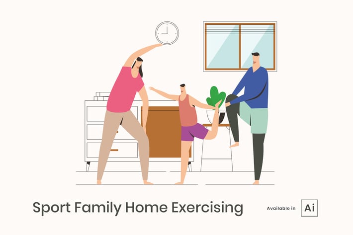 Sports Family Home Exercising