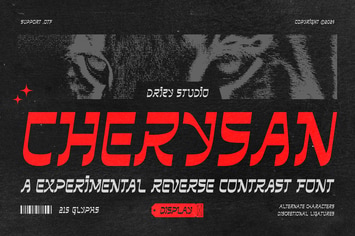 Cherysan - Experimental Reverse Contrast Font
