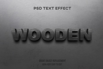 wooden text effect