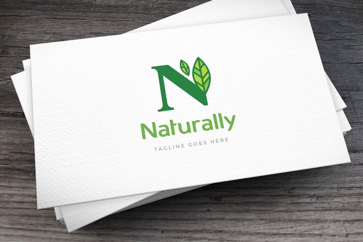 Naturally Letter N Logo Template