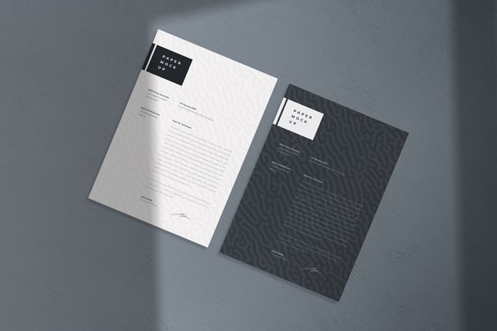 Letter & Flyer A4 Paper Mockup PSD Template