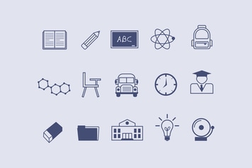 12 School and Academic Icons