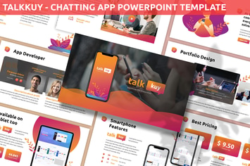 Talkkuy - Chatting App Powerpoint Template