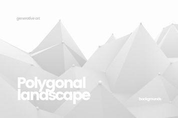 Polygonal Landscape with Connected Dots Background