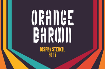Orange Baroon - Stencil Font