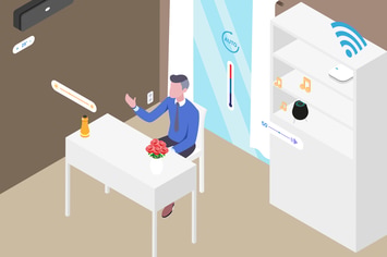 Smart Room Workspace Isometric Illustration