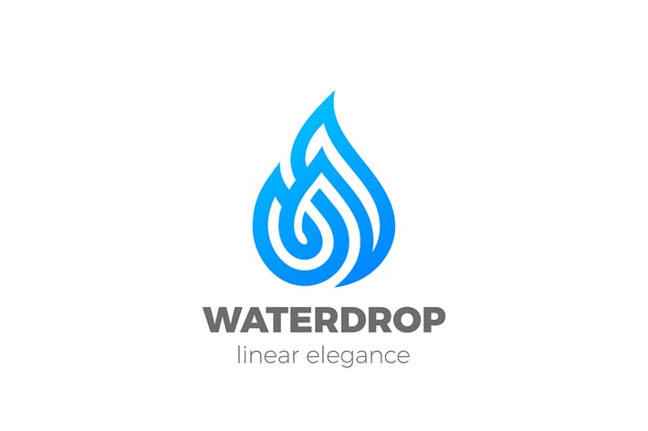 Logo Water Droplet Aqua Drop Waterdrop Fire Flame