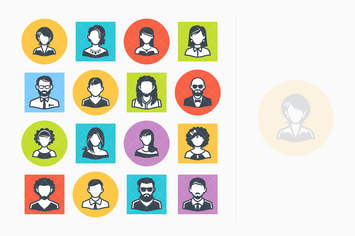 Avatars Icons Set 1 - Colored Series