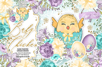 Baby Chicken Easter design