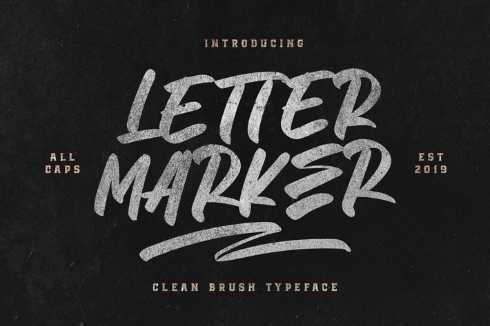 Letter Marker - Clean Brush Typefac