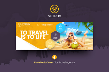 Vetrov - Travel Agency Facebook Cover Template