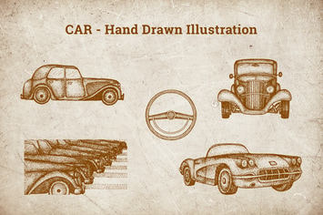 Vintage Illustration - Car
