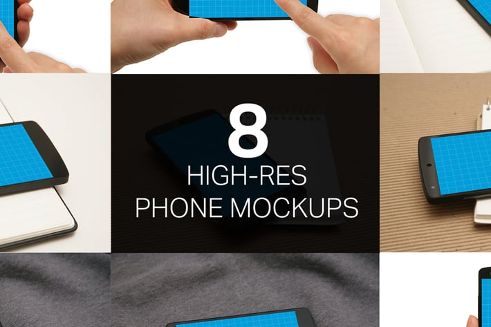 8 Phone Mockups
