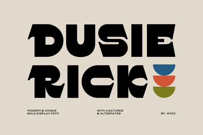 Dusie Rick - Display Typeface