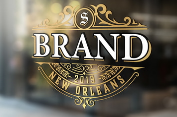 Vintage Logo with Floral Elements