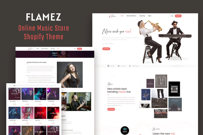 Flamez - Online Music Store Shopify Theme 