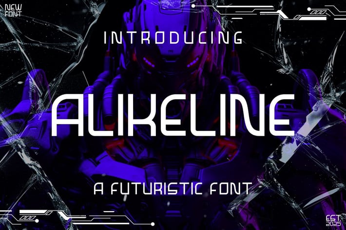 Alikeline - Futuristic Font
