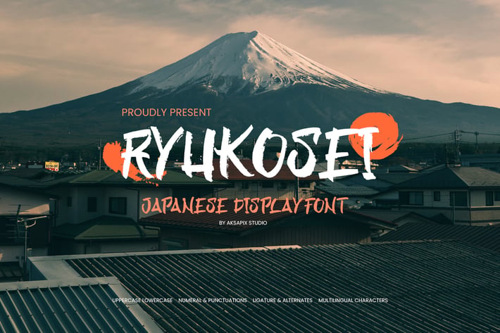 Ryukosei - Japanese Display Font