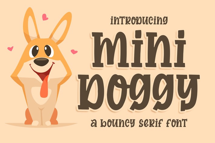 Mini Doggy a Bouncy Serif Font