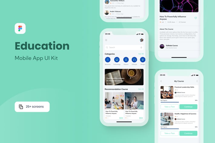 Education Mobile UI Kit