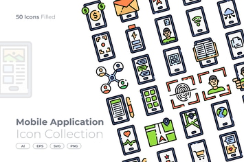 Mobile Application Filled Icon