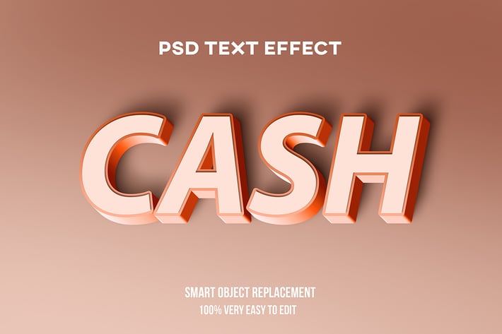Red pastel text effect