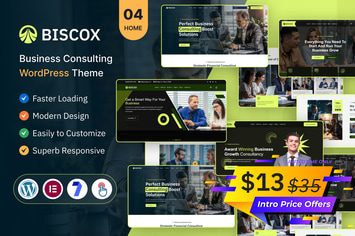 Biscox – Business Consulting WordPress Theme 