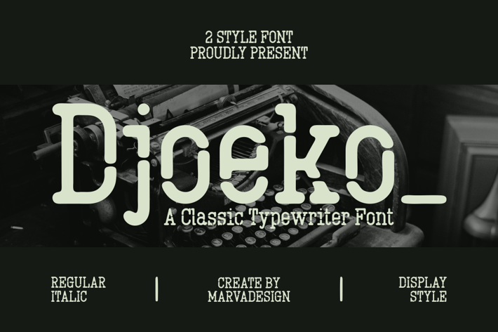 Djoeko - A Classic Typewriter Font