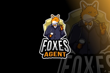 Foxes Agent Logo Template