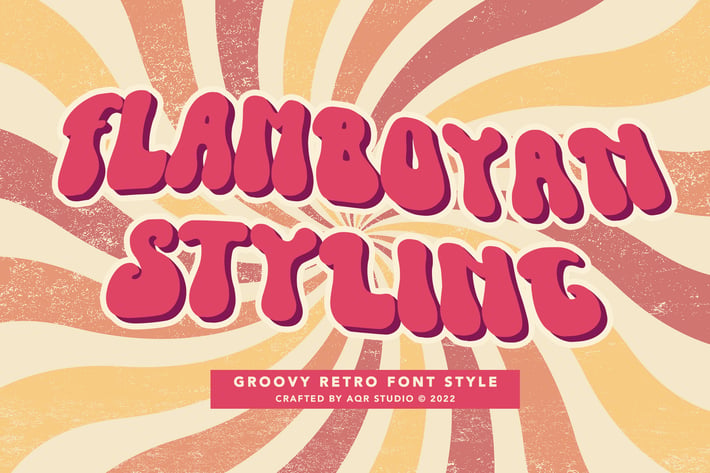 FlamboyanStyling - Groovy Retro Font