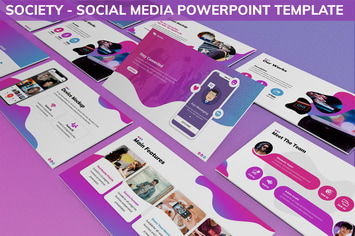 Society - Social Media Powerpoint Template
