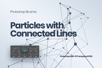 Particles with Connected Lines Photoshop Brushes