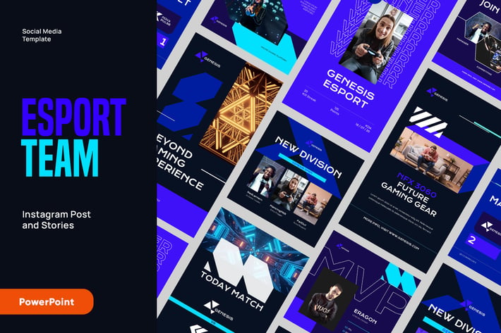 Online Gaming ESport Instagram Kit Powerpoint