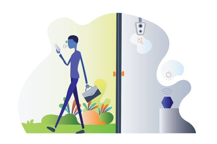 Smarthome Scenes Leaving Home Illustration