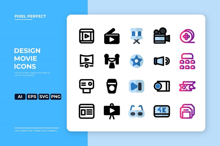 Movie Icon - 5 styles