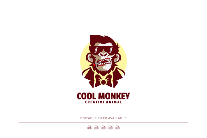 Monkey Color Mascot Logo