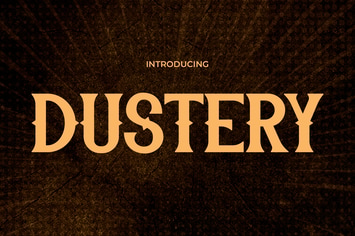 Dustery Modern Elegance with a Retro Western Font