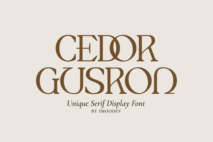 Cedor Gusron - Luxury Classy Font