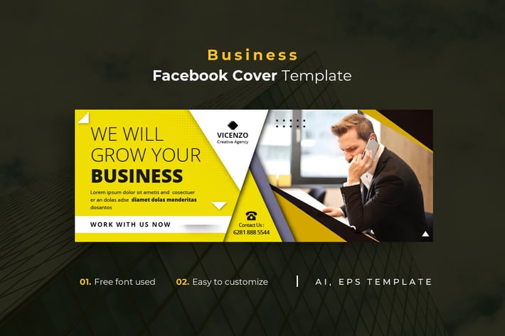 Business r35  Facebook Cover Template