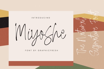 Miyoshe – The Natural Signature Font