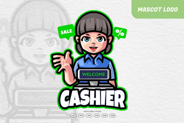 Supermarket Cashier Logo