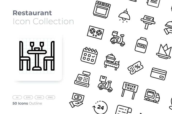 Restaurant Outline Icon