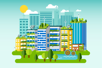 Green City Skyline Flat