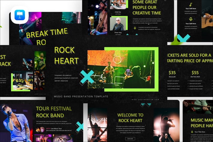 Music Band Keynote Presentation Template