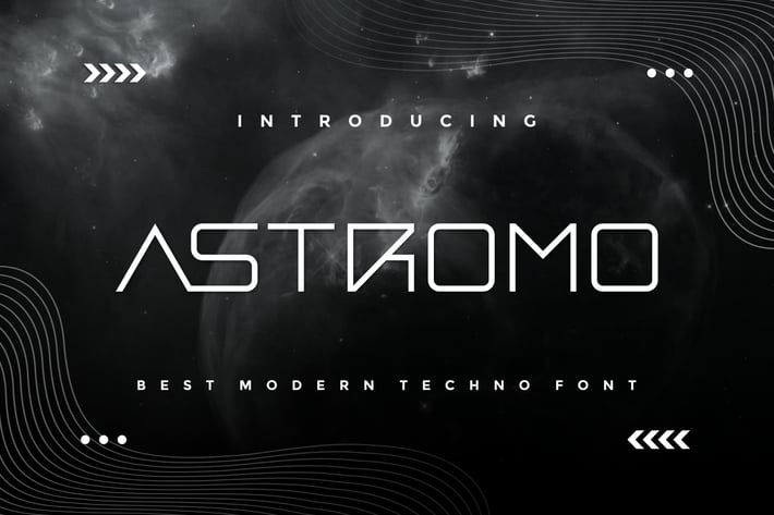 Astromo - Modern Techno Font